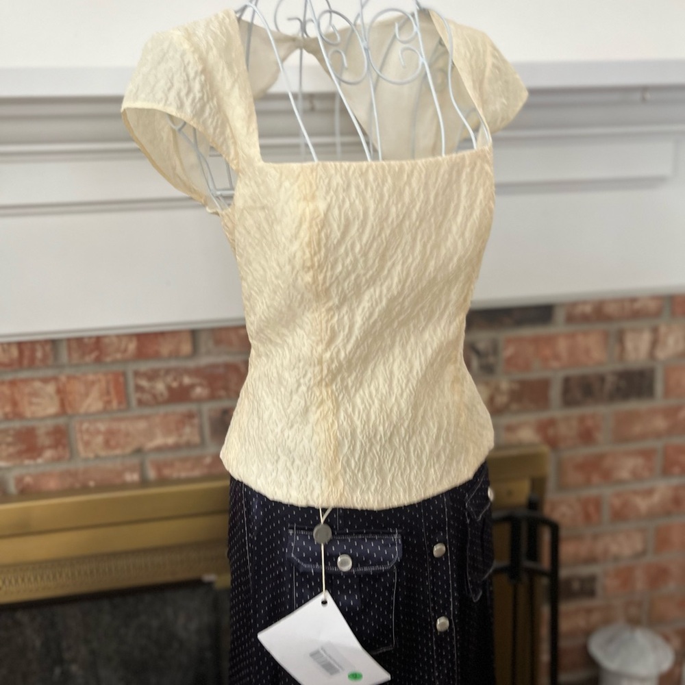 Reformation smock detail fitted top
